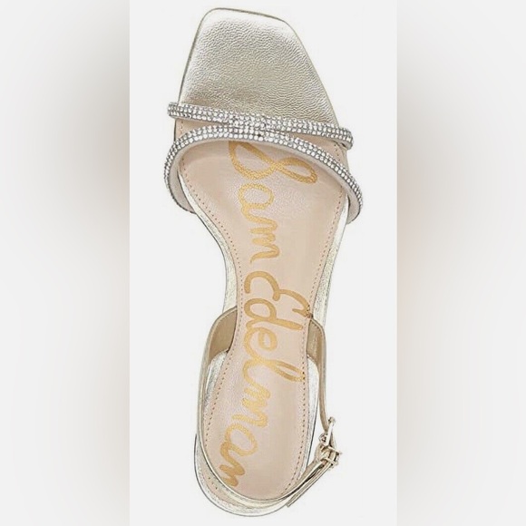 Sam Edelman Ronan Gold Strappy Sandals - Picture 3 of 15